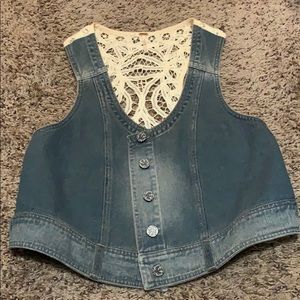 Lace back vest